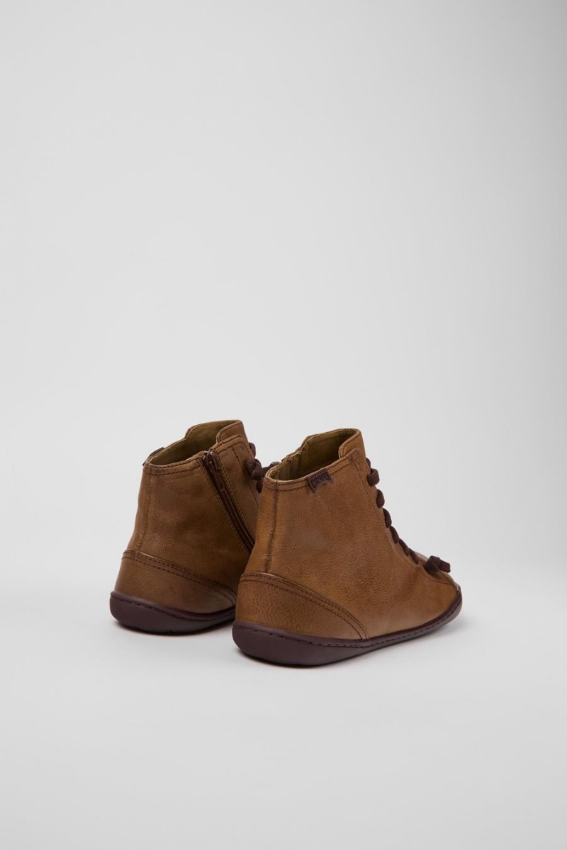 Botas Camper Peu Cuero Ankle Mujer Marrones | RJGCQ-0789