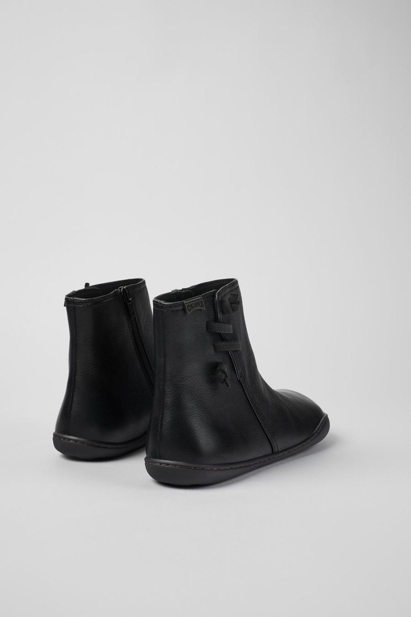 Botas Camper Peu Cuero Ankle Mujer Negras | BAVWC-6278