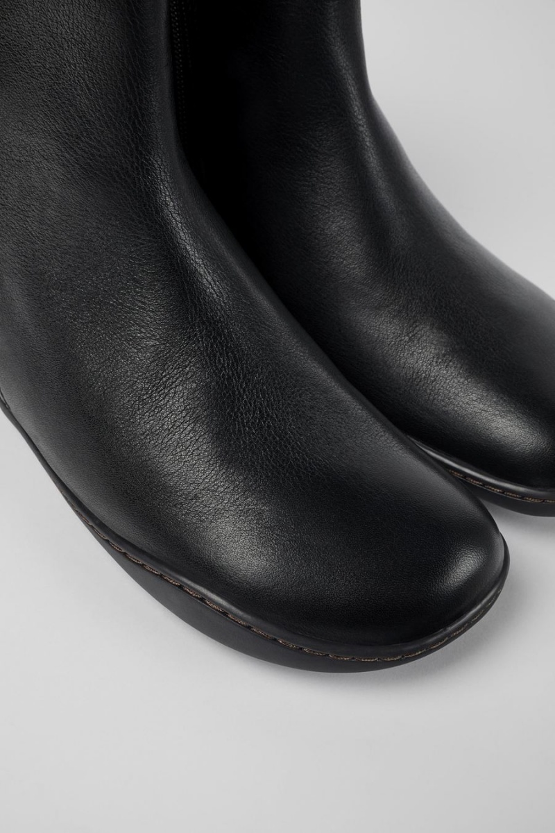 Botas Camper Peu Cuero Ankle Mujer Negras | BAVWC-6278