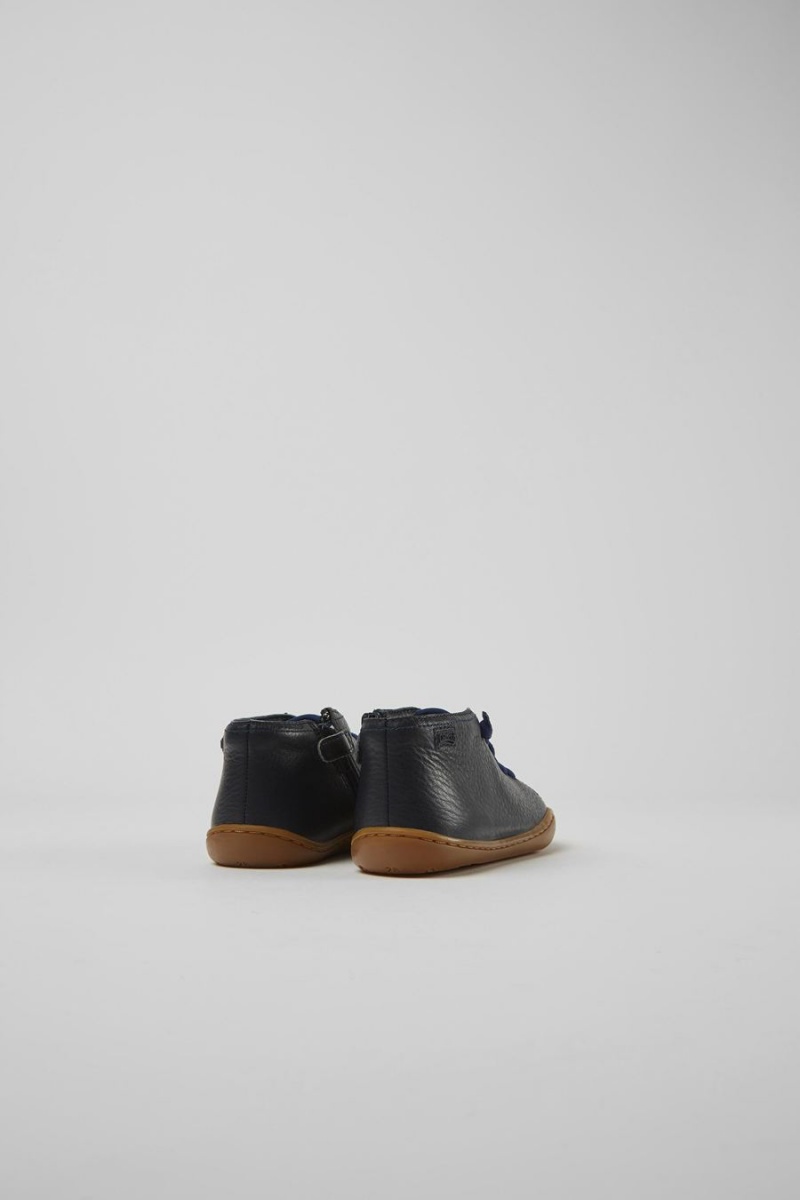 Botas Camper Peu Cuero Ankle Niño Azul Marino | DNLSR-6048