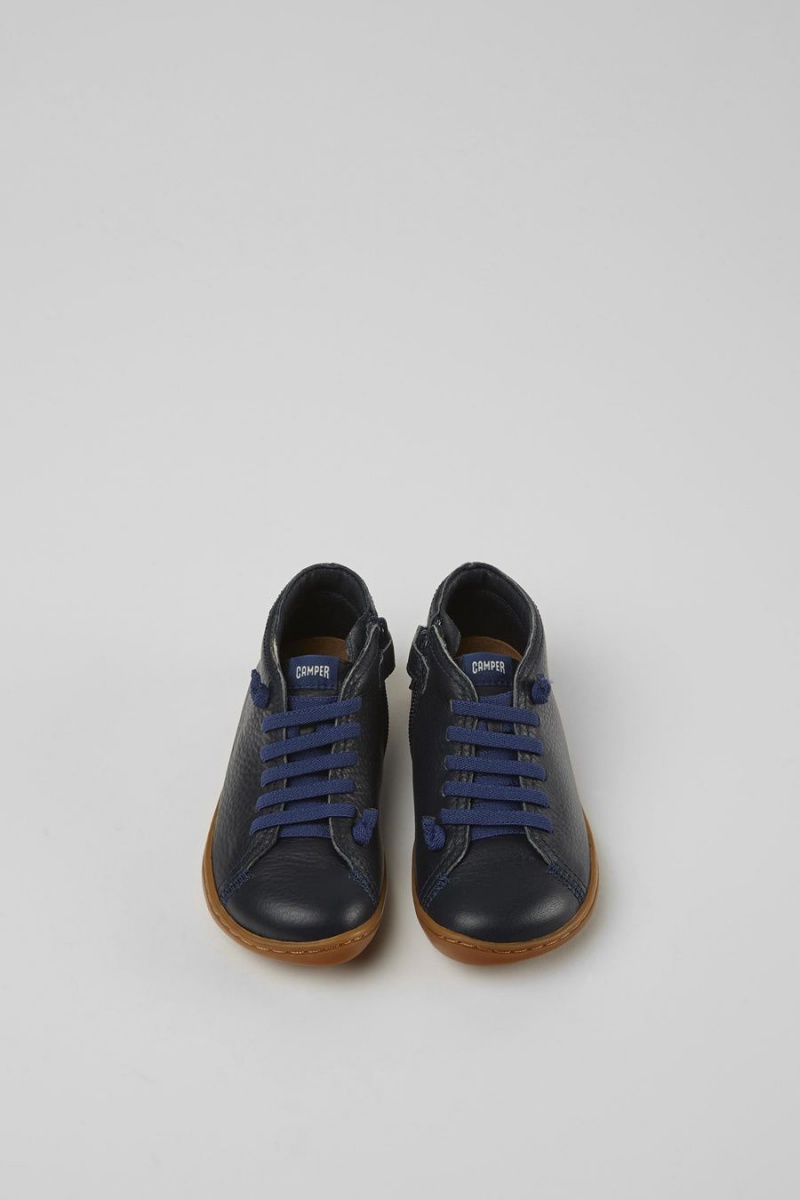 Botas Camper Peu Cuero Ankle Niño Azul Marino | DNLSR-6048