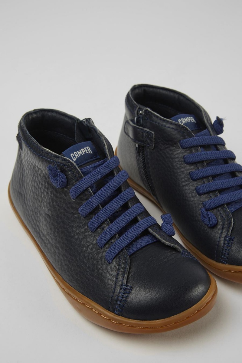 Botas Camper Peu Cuero Ankle Niño Azul Marino | DNLSR-6048