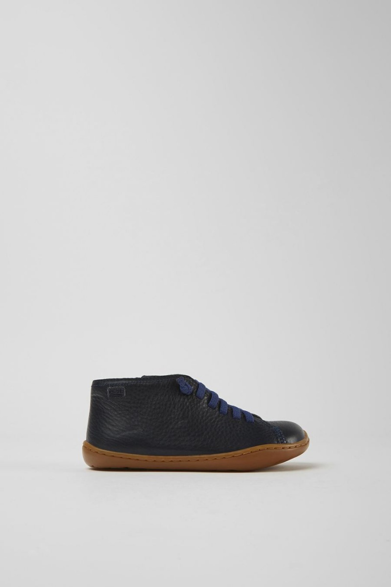 Botas Camper Peu Cuero Ankle Niño Azul Marino | DNLSR-6048