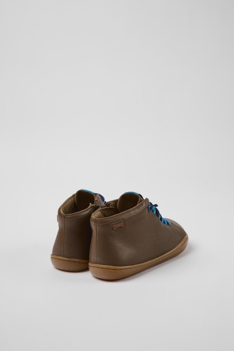 Botas Camper Peu Cuero Ankle Niño Marrones | OFIAR-4023
