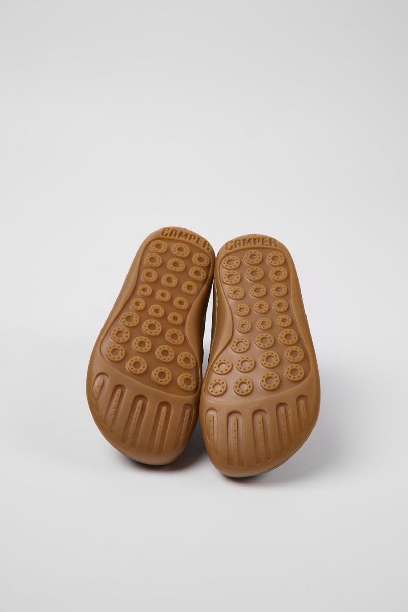 Botas Camper Peu Cuero Ankle Niño Marrones | VNTSW-5803