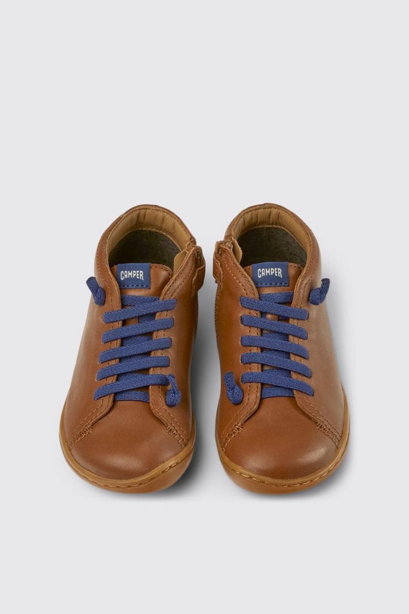 Botas Camper Peu Cuero Niña Marrones | BUSQN-9250