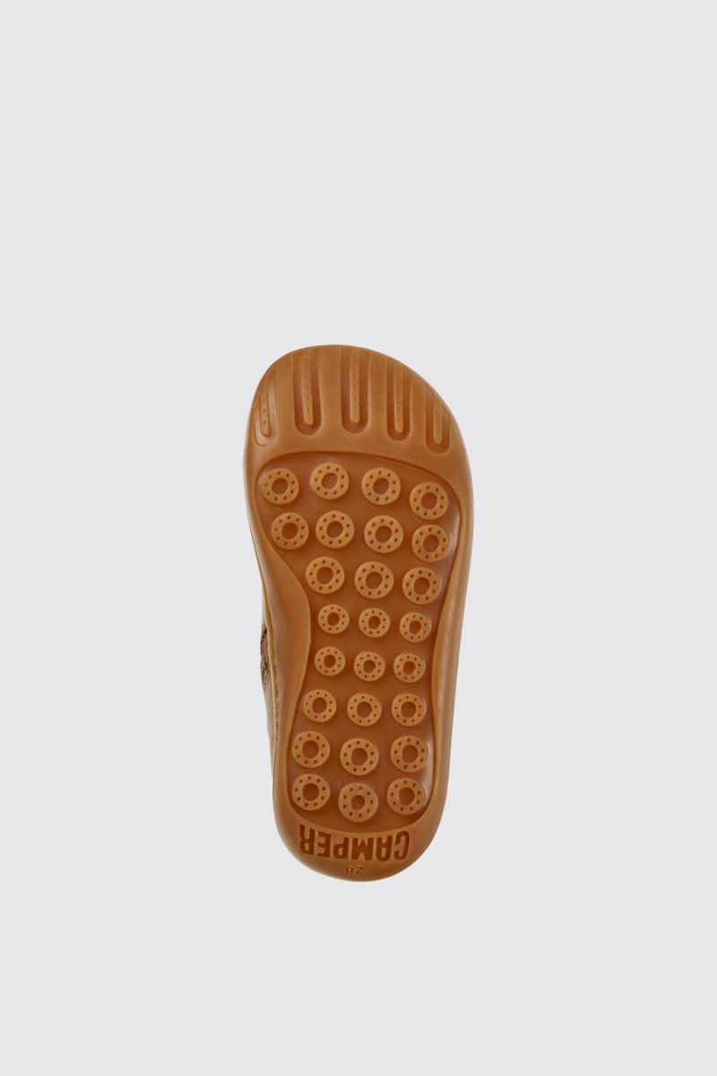 Botas Camper Peu Cuero Niño Marrones | KLUSN-9586