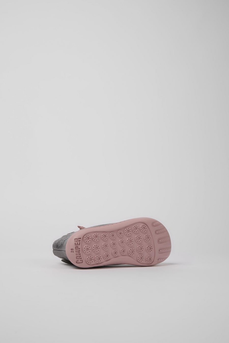 Botas Camper Peu Cuero Nubuck Niña Plateadas | AMBEN-3652