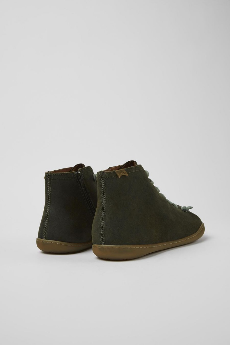Botas Camper Peu Nubuck Ankle Hombre Verde | BYAEK-7509
