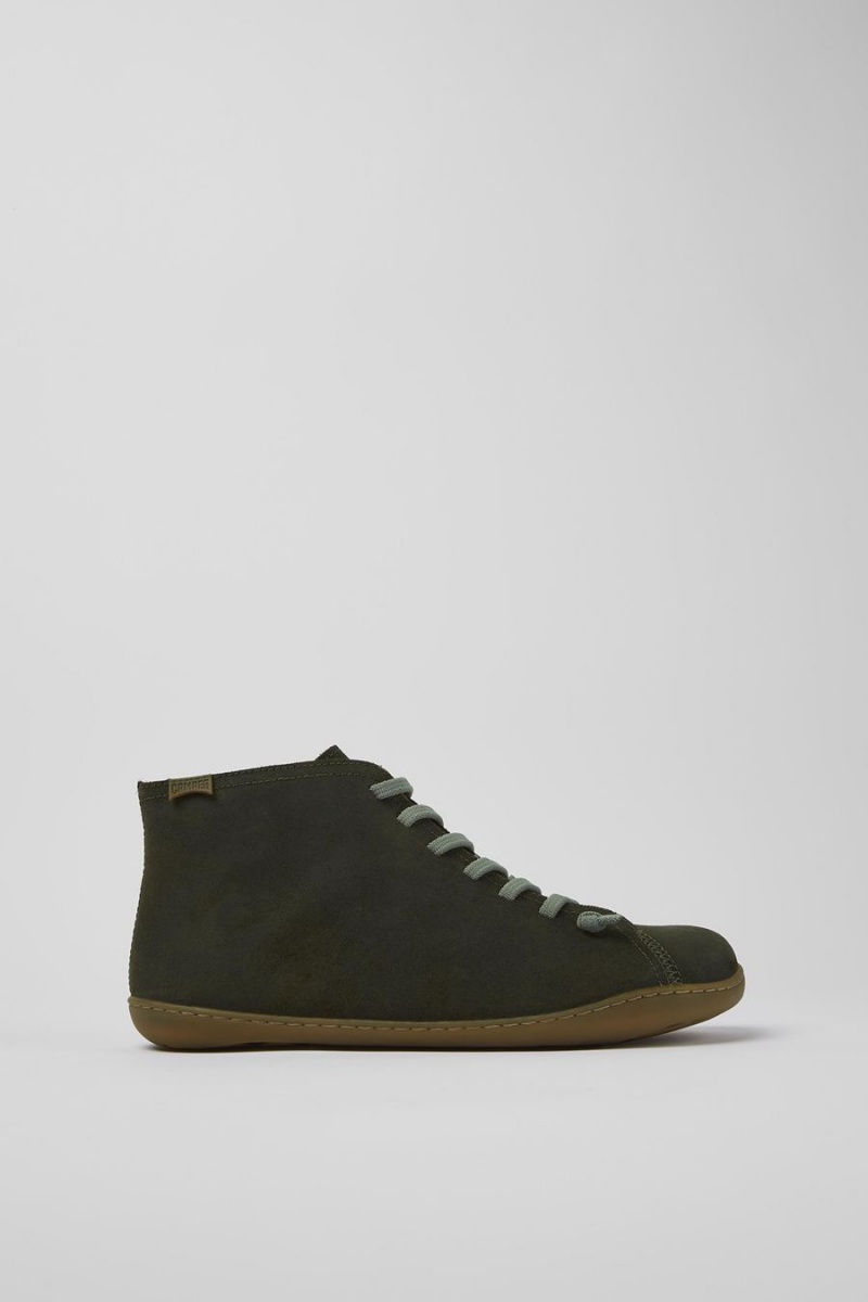Botas Camper Peu Nubuck Ankle Hombre Verde | BYAEK-7509