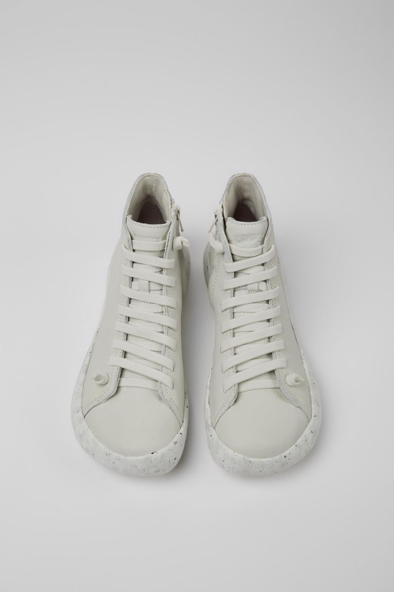 Botas Camper Peu Stadium Non-dyed Cuero Ankle Hombre Blancas | JMWLB-2356