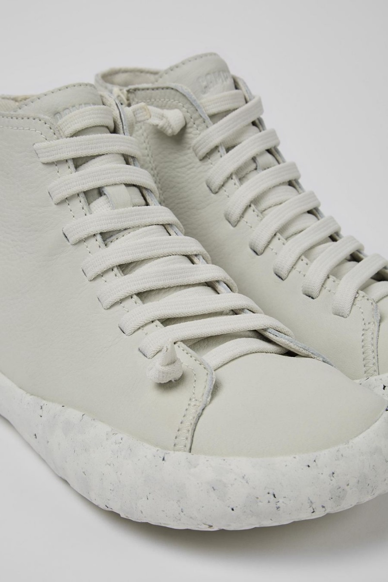 Botas Camper Peu Stadium Non-dyed Cuero Ankle Hombre Blancas | JMWLB-2356