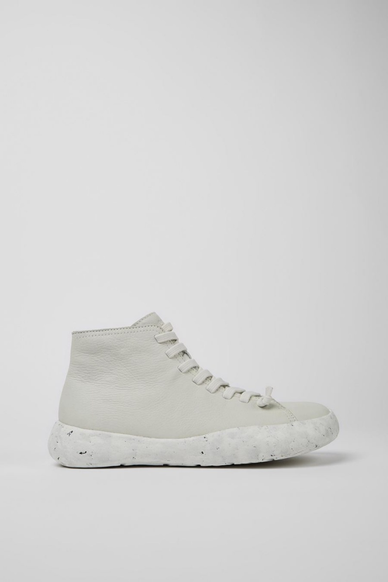 Botas Camper Peu Stadium Non-dyed Cuero Ankle Hombre Blancas | JMWLB-2356