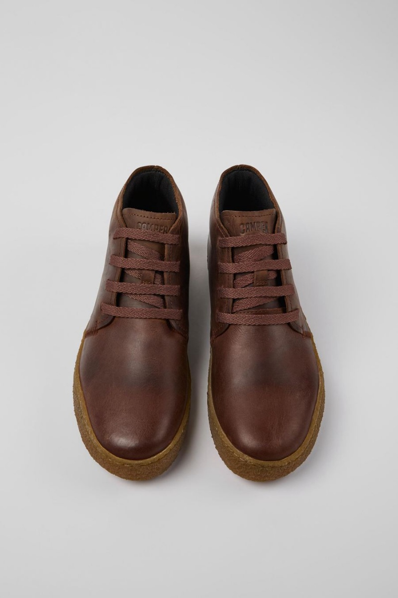 Botas Camper Peu Terreno Cuero Hombre Marrones | DVYNT-0948