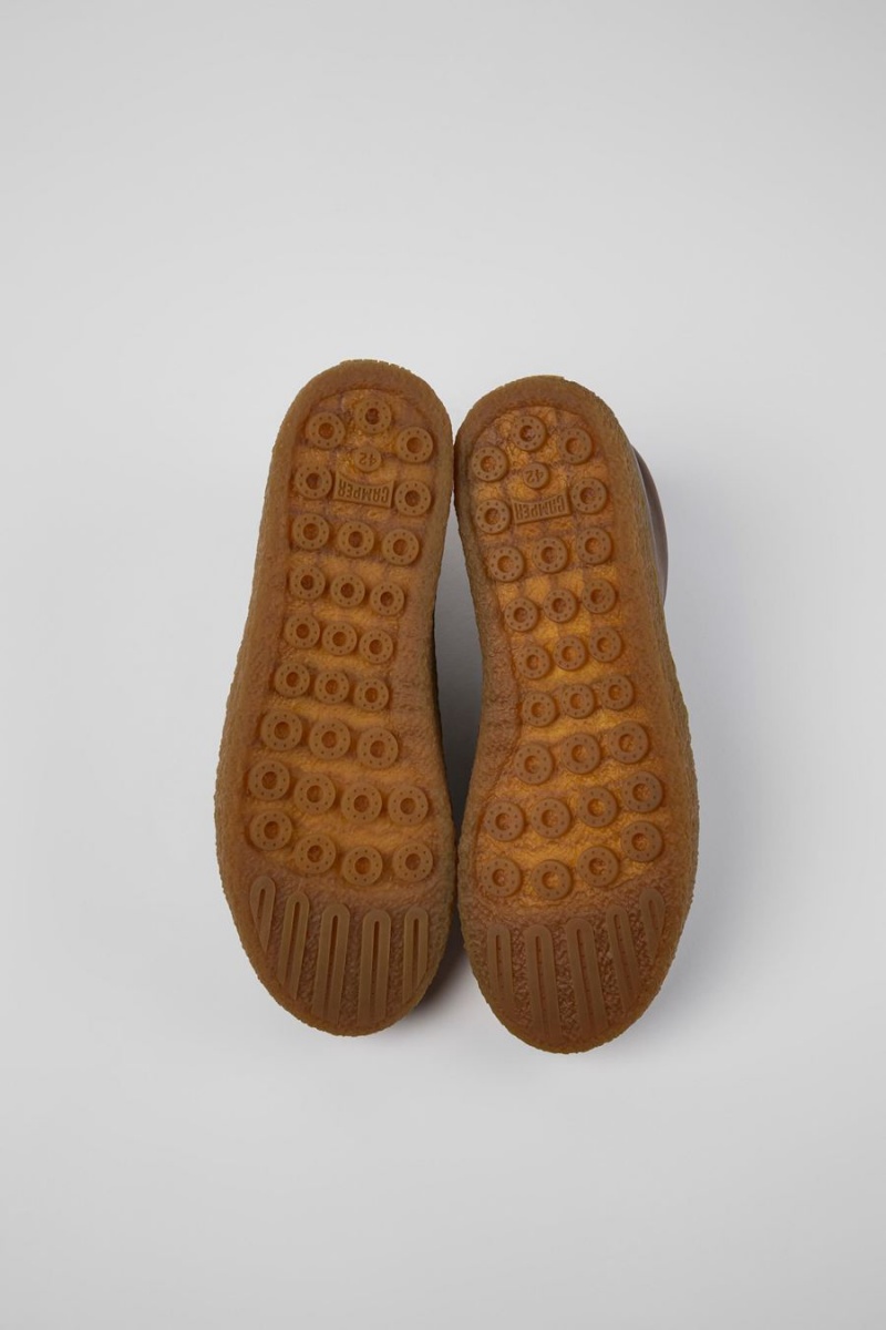 Botas Camper Peu Terreno Cuero Hombre Marrones | DVYNT-0948