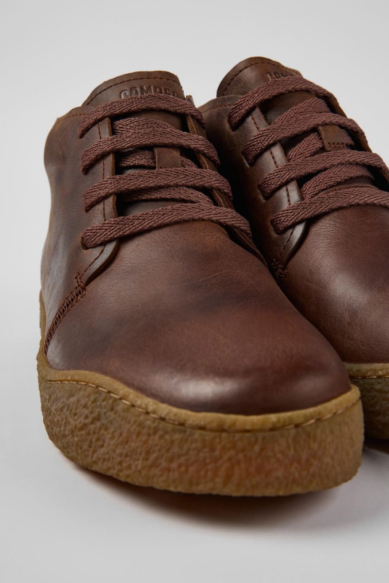 Botas Camper Peu Terreno Cuero Hombre Marrones | DVYNT-0948