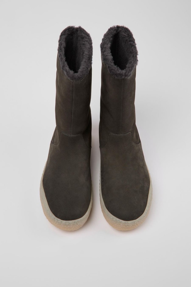Botas Camper Peu Terreno Nubuck Mujer Gris | VOCMI-0465