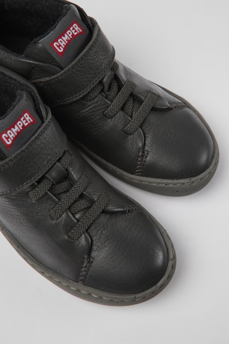 Botas Camper Peu Touring Cuero Ankle Niño Gris | COUDQ-5124