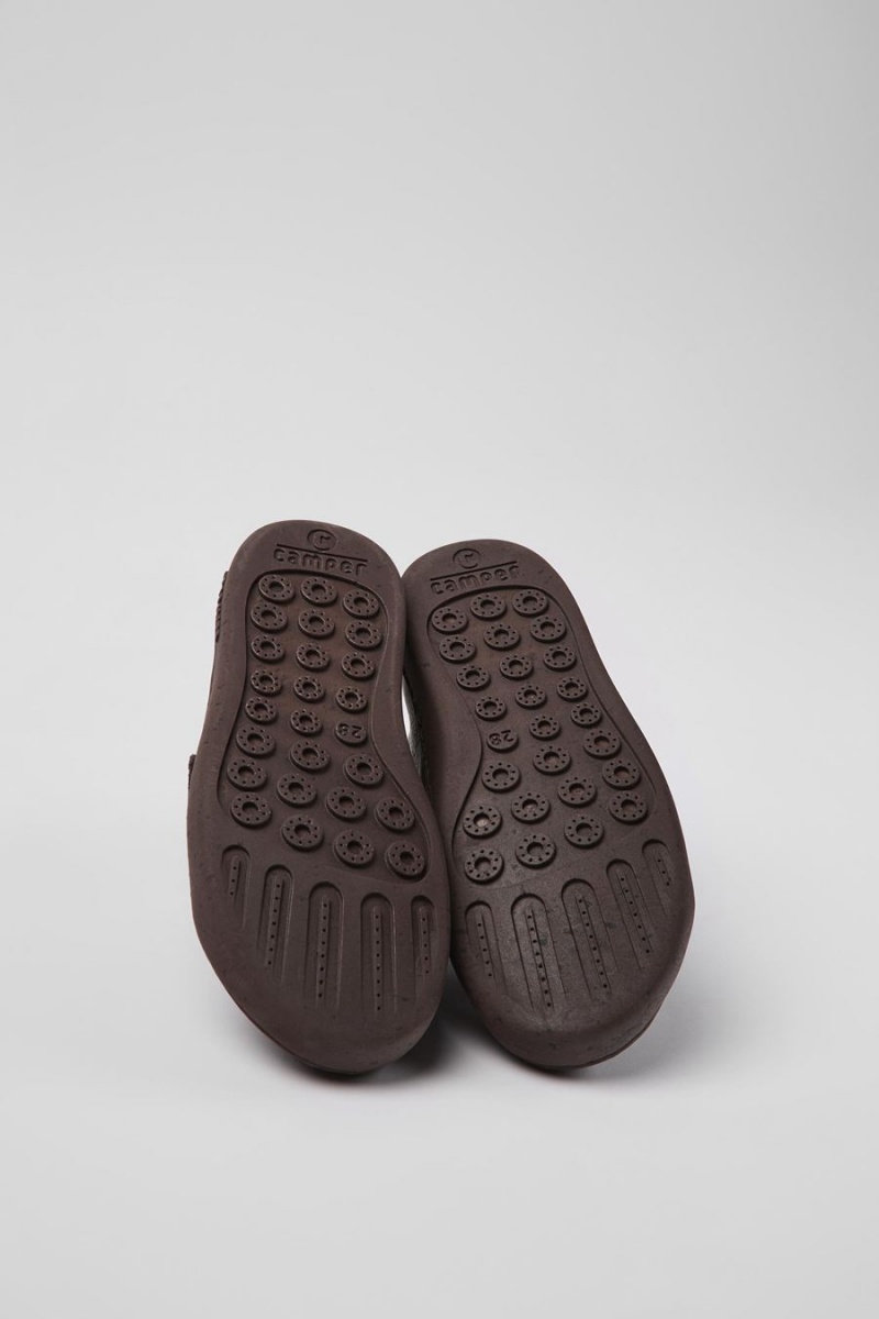Botas Camper Peu Touring Cuero Ankle Niño Burdeos | ETIYM-6738