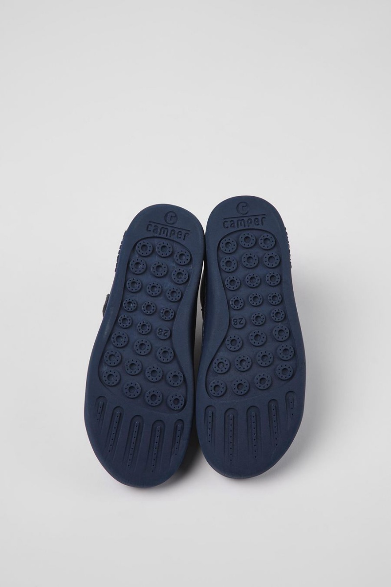 Botas Camper Peu Touring Cuero Ankle Niño Azules | NPEXB-9513