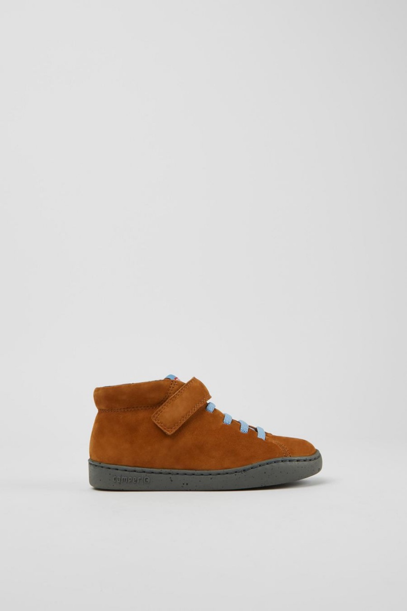 Botas Camper Peu Touring Nubuck Niña Marrones | IKYDE-9623