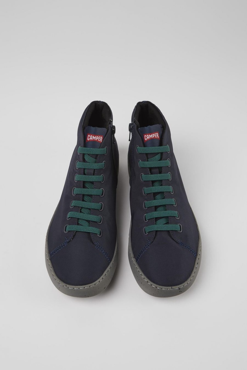 Botas Camper Peu Touring Textil Ankle Hombre Azules | HTAPB-5106