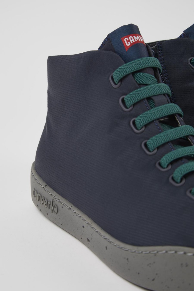 Botas Camper Peu Touring Textil Ankle Hombre Azules | HTAPB-5106