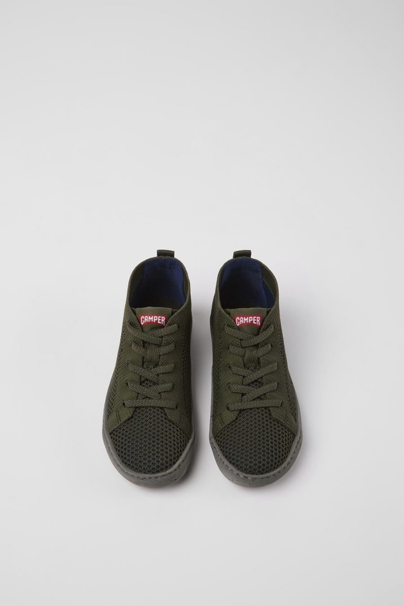 Botas Camper Peu Touring Textil Ankle Niño Verde | JGKTH-9160