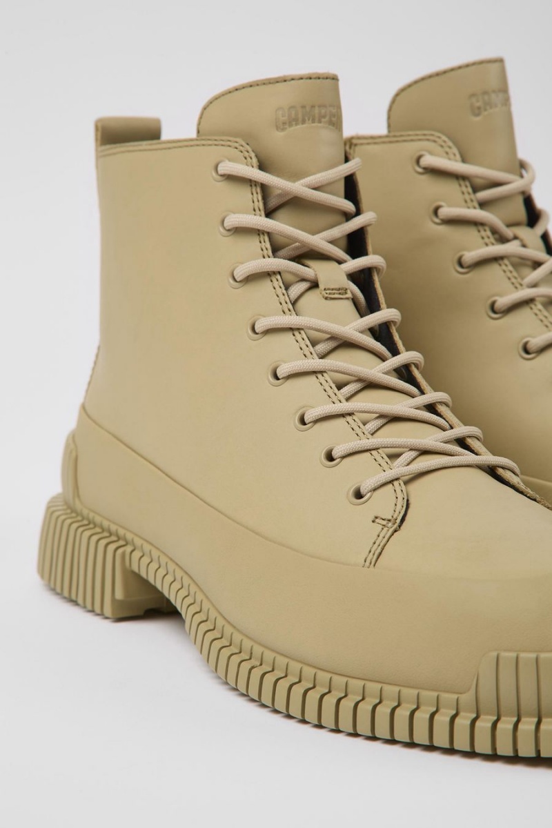 Botas Camper Pix Cuero Ankle Mujer Beige | EMZOW-4509