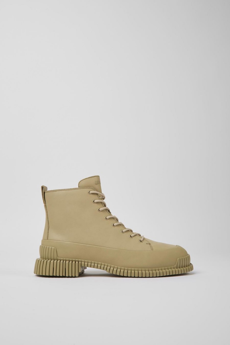 Botas Camper Pix Cuero Ankle Mujer Beige | EMZOW-4509