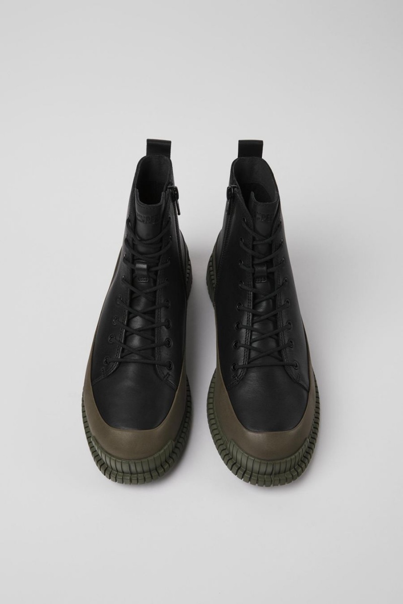 Botas Camper Pix Cuero Ankle Mujer Negras | TEMWL-5918