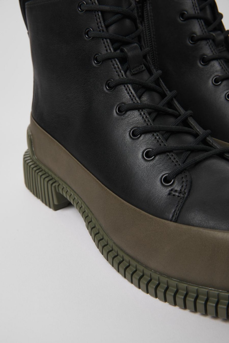 Botas Camper Pix Cuero Ankle Mujer Negras | TEMWL-5918