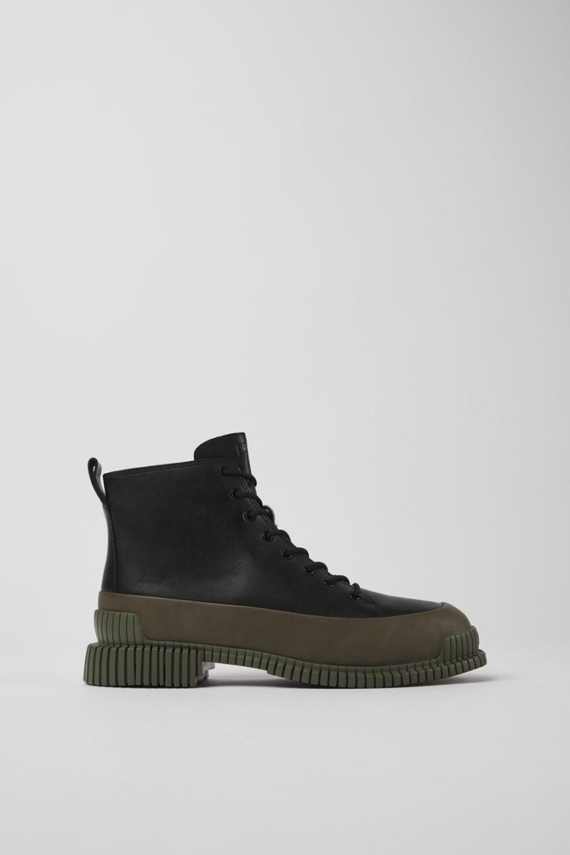 Botas Camper Pix Cuero Ankle Mujer Negras | TEMWL-5918