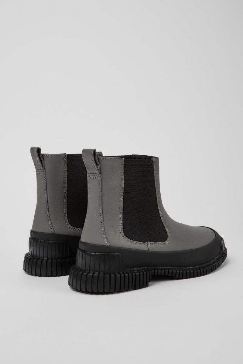 Botas Camper Pix Cuero Chelsea Hombre Gris | RXDCI-4528