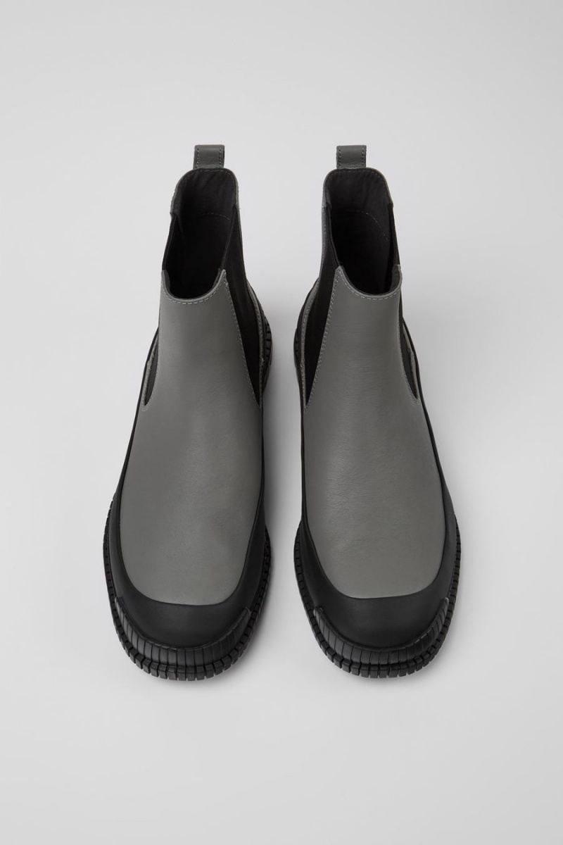 Botas Camper Pix Cuero Chelsea Hombre Gris | RXDCI-4528