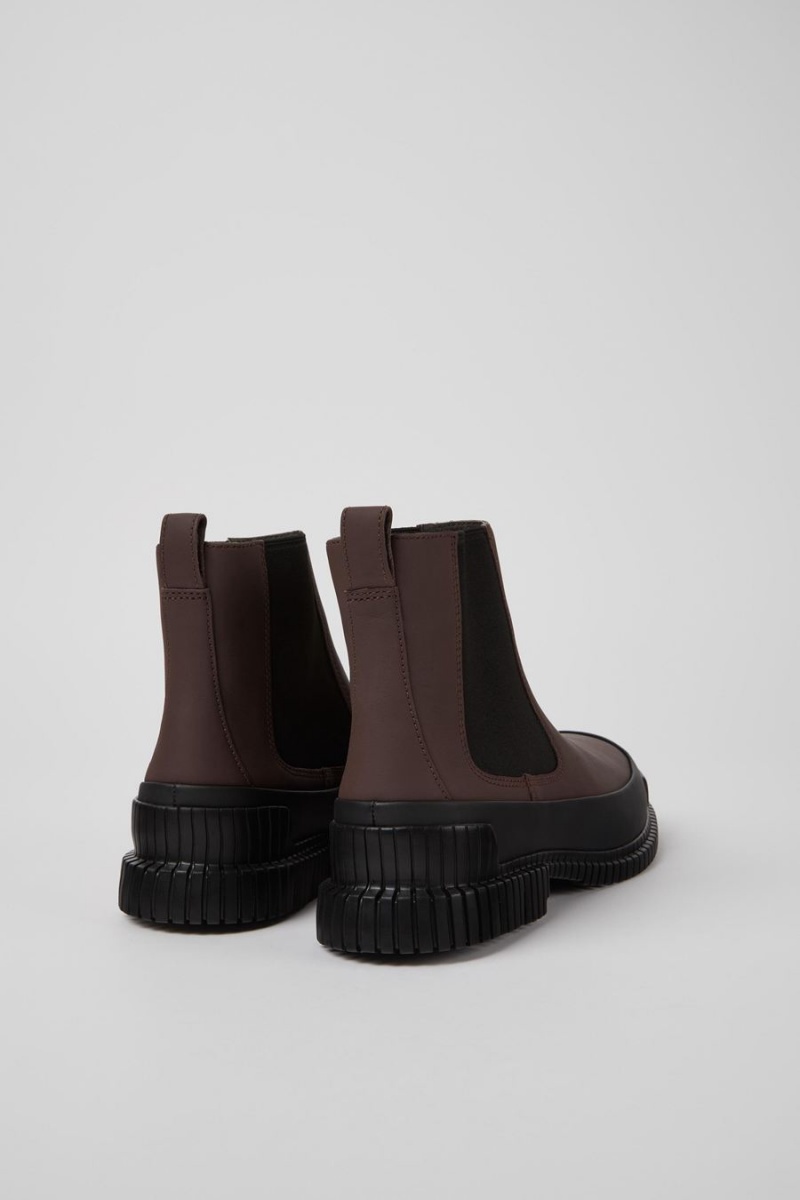 Botas Camper Pix Cuero Chelsea Hombre Marrones | YDGCB-2591
