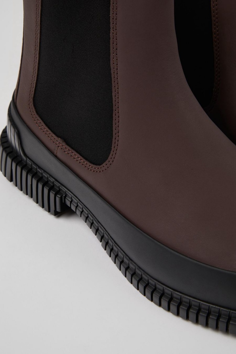 Botas Camper Pix Cuero Chelsea Hombre Marrones | YDGCB-2591