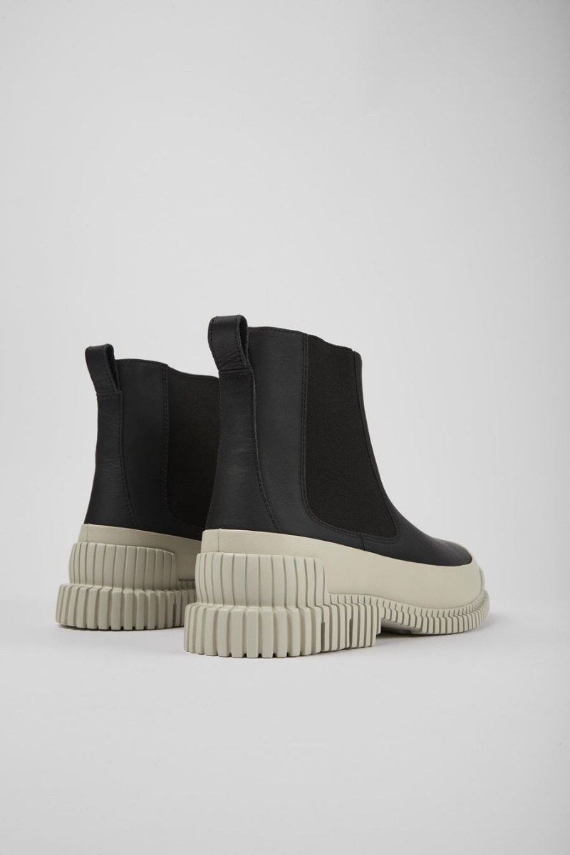 Botas Camper Pix Cuero Chelsea Hombre Negras | XQRKV-4287