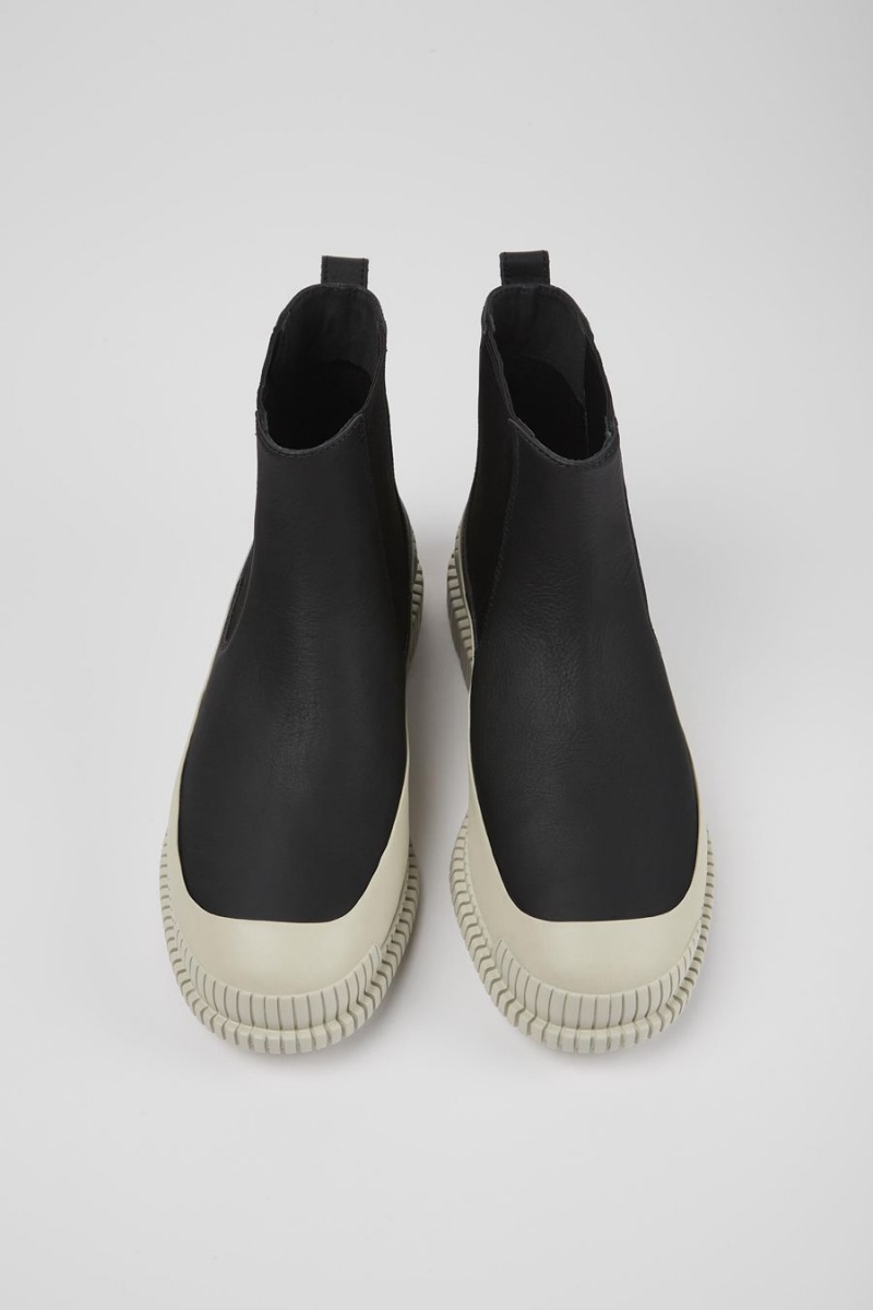 Botas Camper Pix Cuero Chelsea Hombre Negras | XQRKV-4287