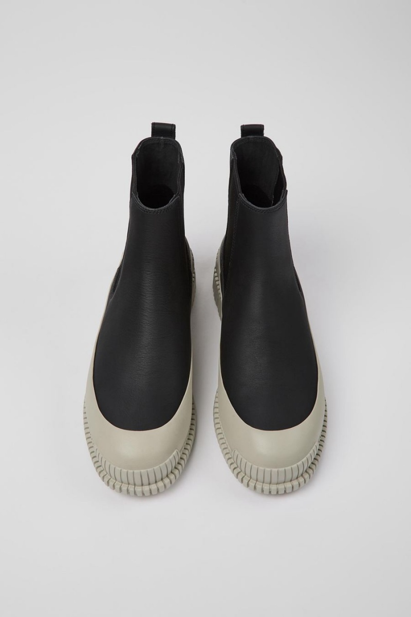 Botas Camper Pix Cuero Chelsea Mujer Negras | JVXRZ-9487
