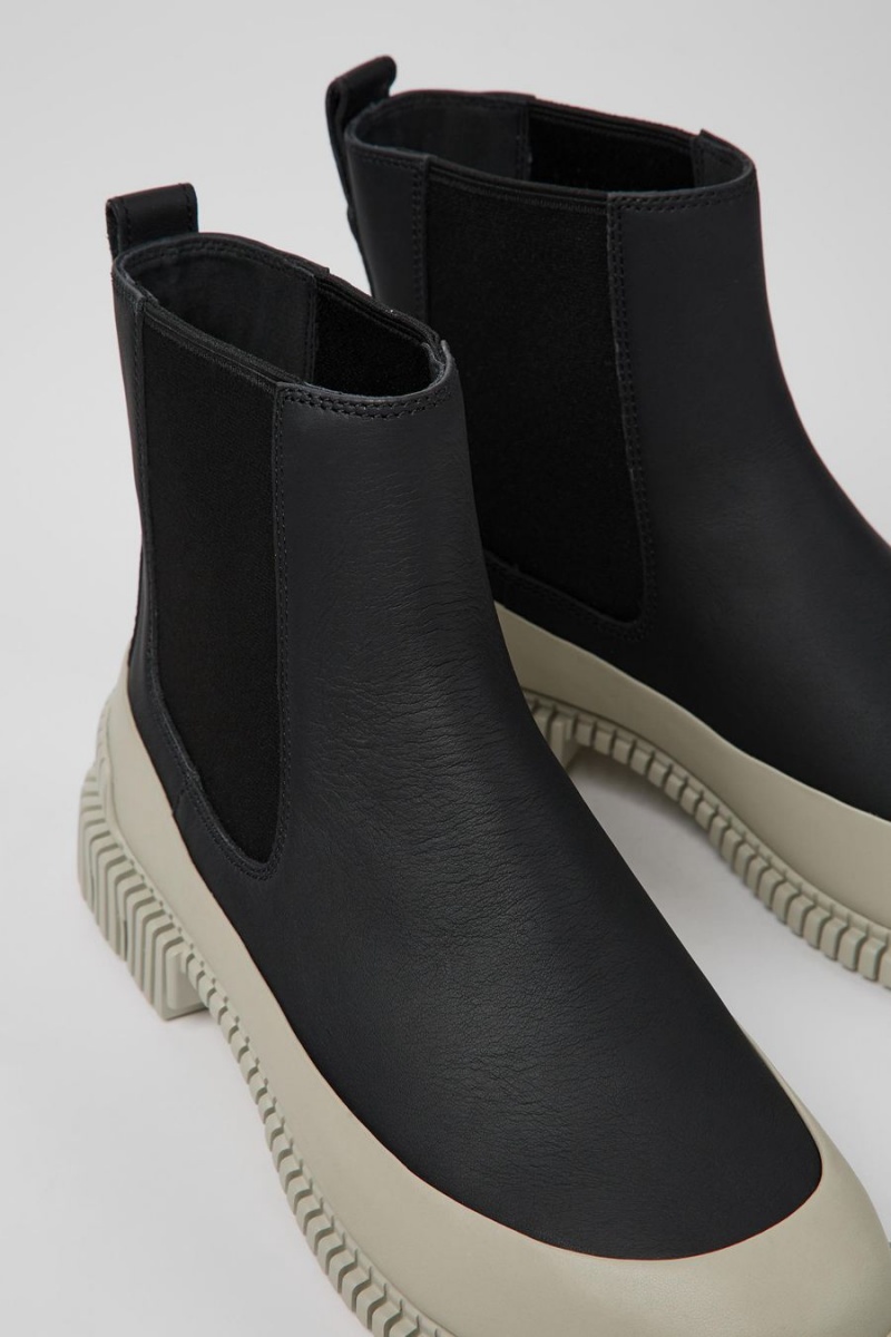 Botas Camper Pix Cuero Chelsea Mujer Negras | JVXRZ-9487