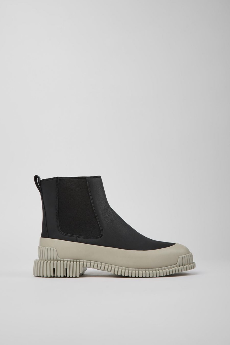 Botas Camper Pix Cuero Chelsea Mujer Negras | JVXRZ-9487