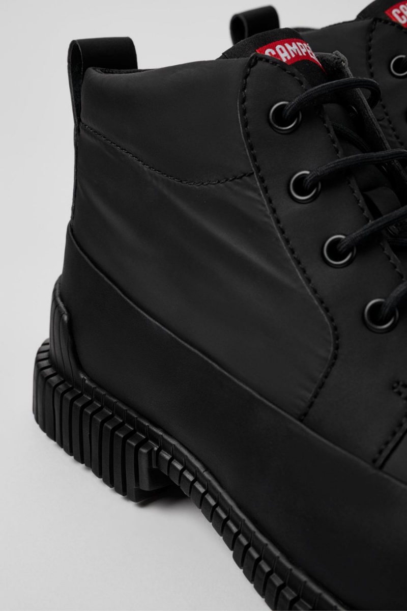 Botas Camper Pix Recycled Cuero Encaje-up Hombre Negras | VQWCD-7154