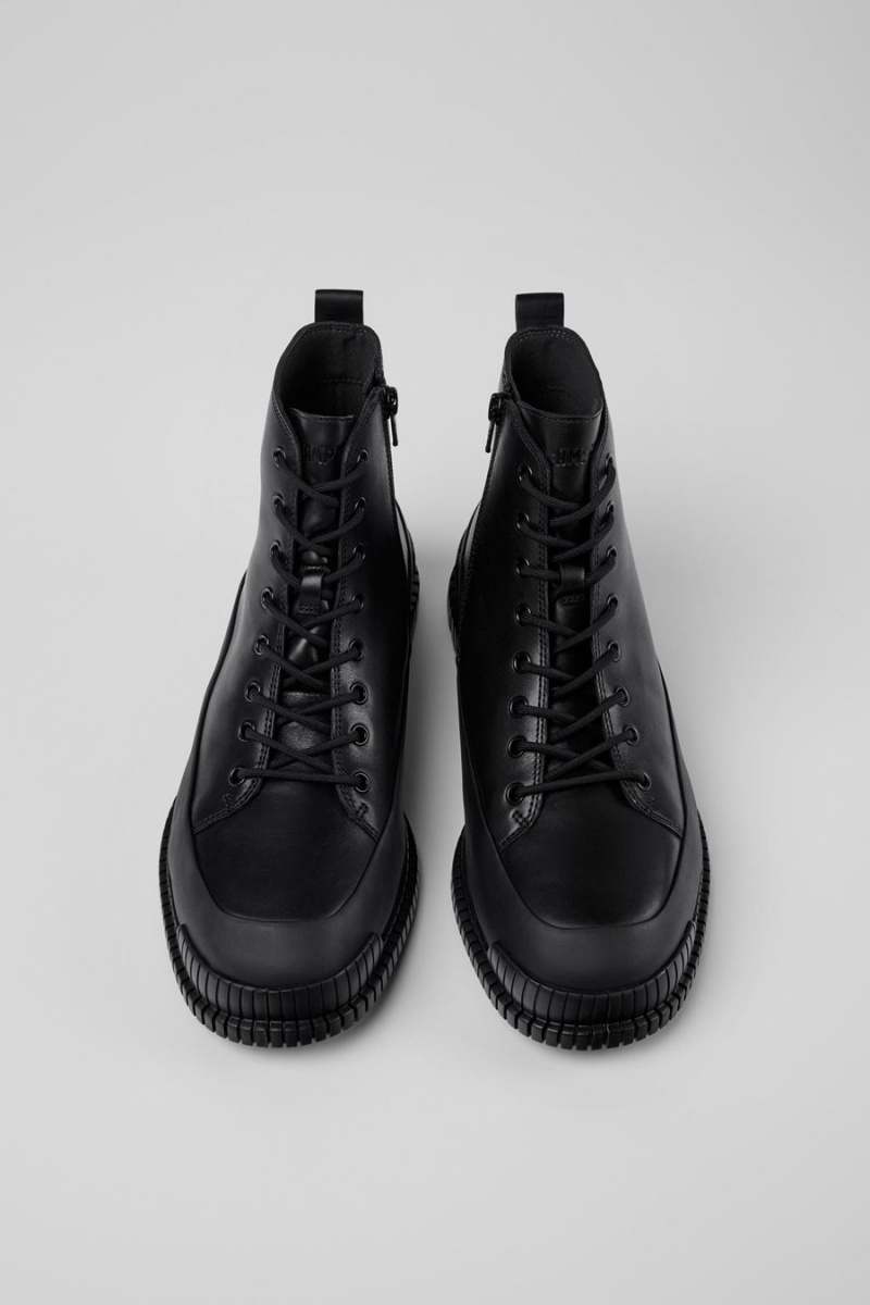 Botas Camper Pix Smart Encaje Up Hombre Negras | XSWVL-5873