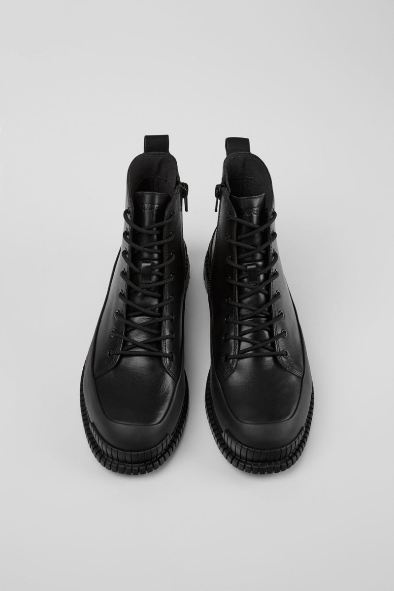 Botas Camper Pix Smart Encaje Up Mujer Negras | XZJOI-5468