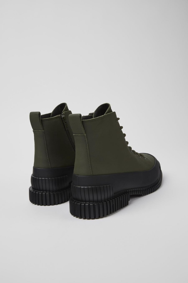 Botas Camper Pix Smart Khaki Encaje Up Hombre Verde | MKRTH-0683