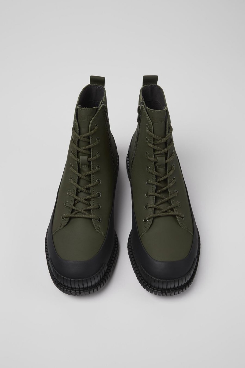 Botas Camper Pix Smart Khaki Encaje Up Hombre Verde | MKRTH-0683