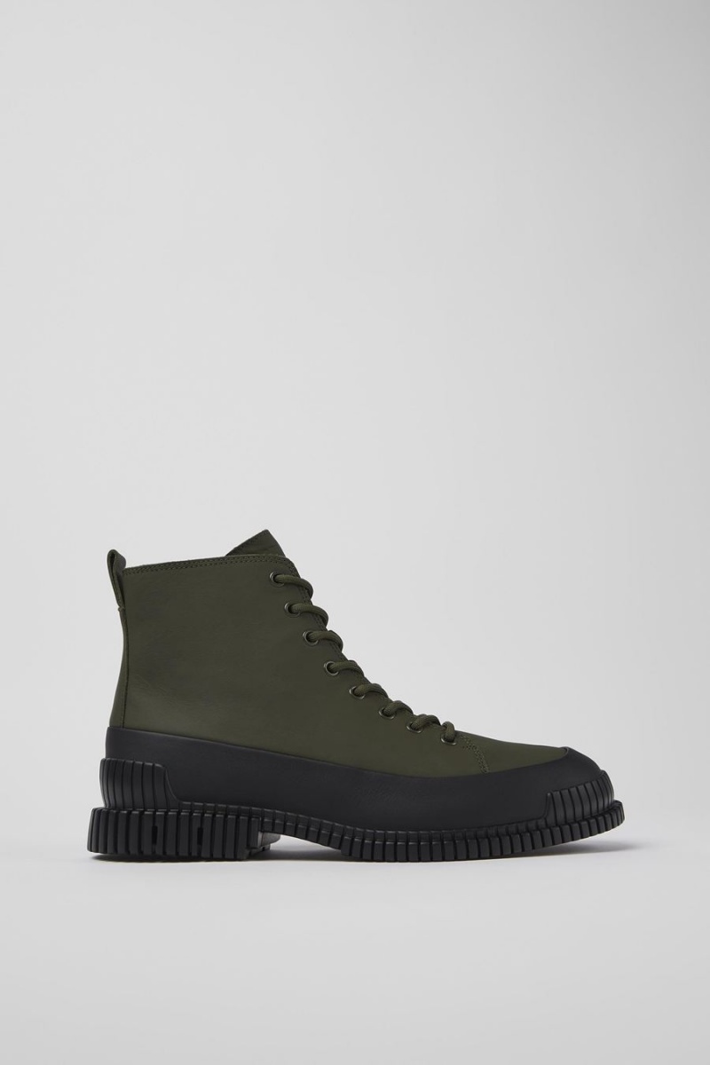 Botas Camper Pix Smart Khaki Encaje Up Hombre Verde | MKRTH-0683