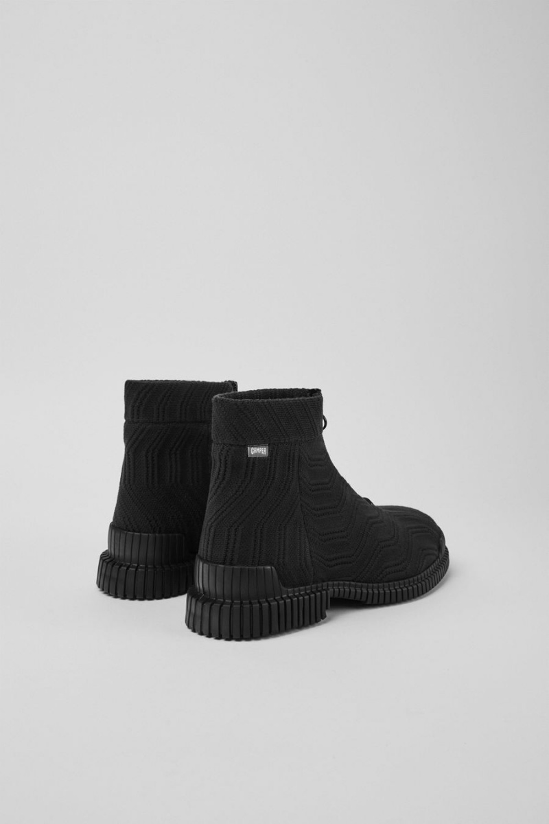 Botas Camper Pix Tencel Zip Hombre Negras | BAPDL-7239