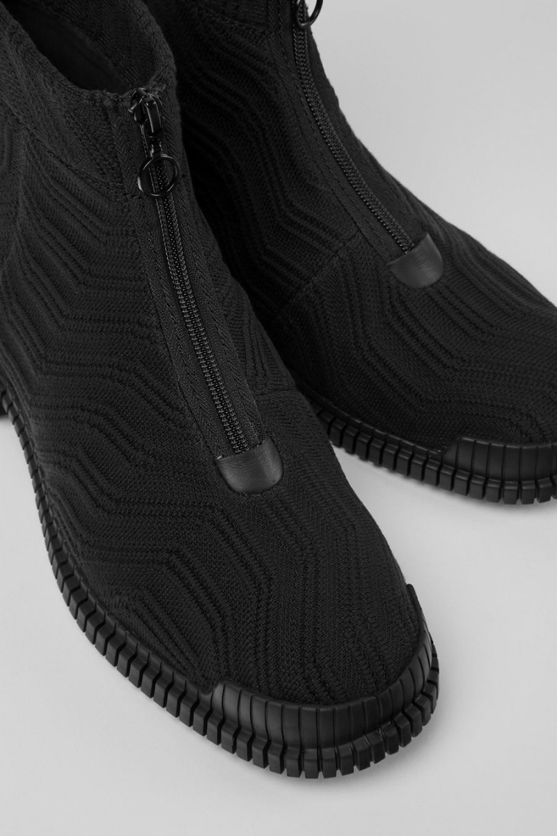 Botas Camper Pix Tencel Zip Hombre Negras | BAPDL-7239
